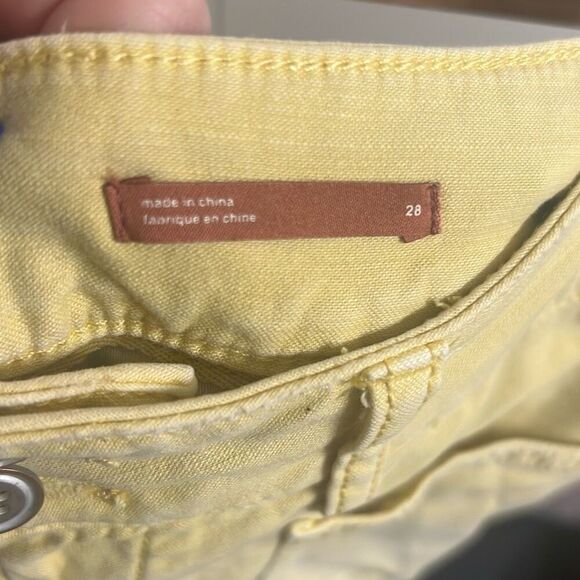 ✨Pilcro by Anthropologie The Wanderer Yellow Sz 28 Pants✨ - Picture 7 of 9